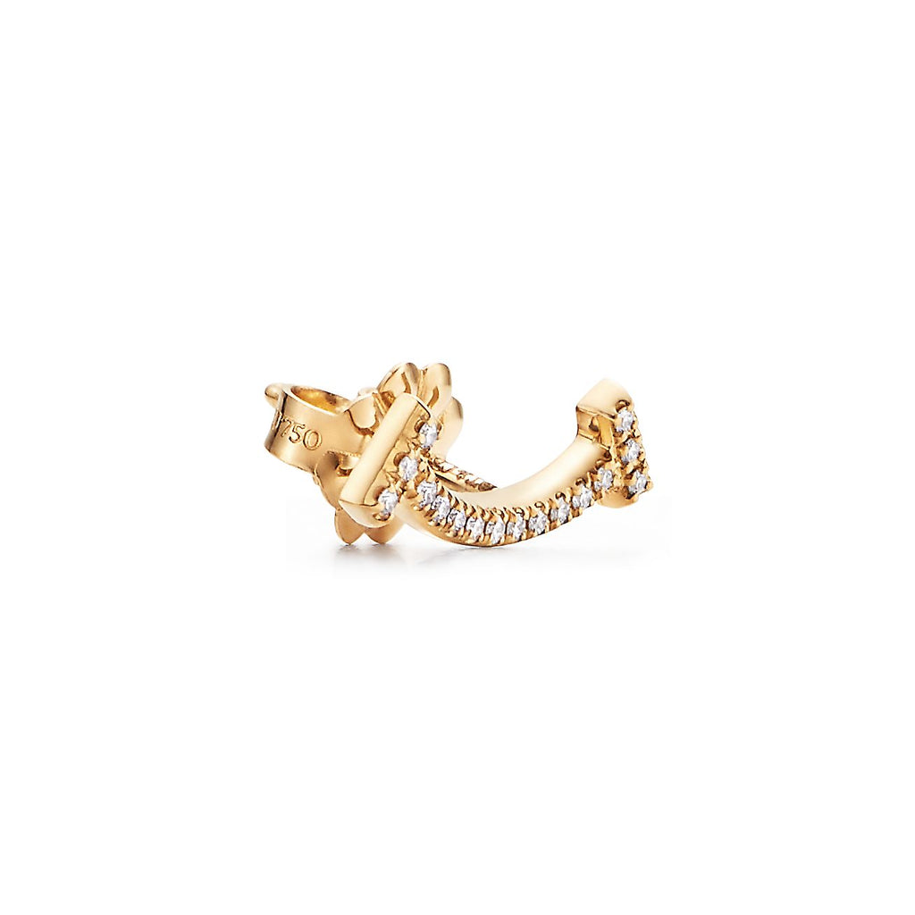 18K Tiffany Smile Diamonds Earrings