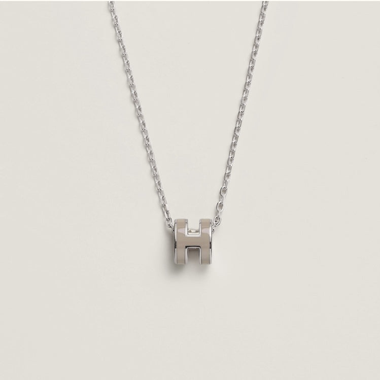 18K Mini Pop Hermes Grey Necklace