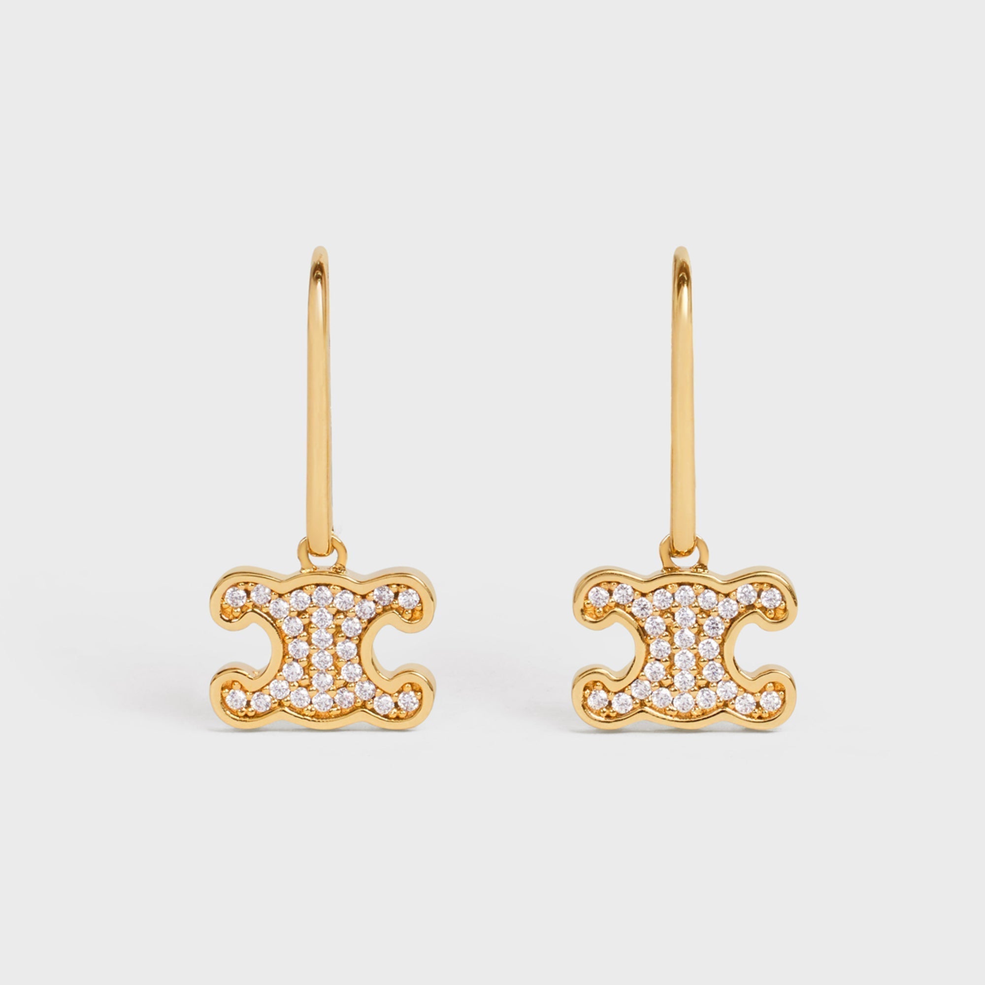 18K Celine Rhinestone Earrings