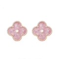 Pink Diamond Clover Earring