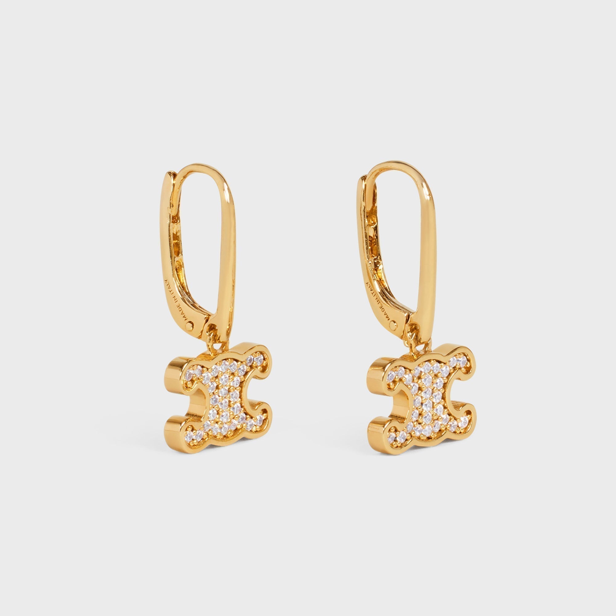 18K Celine Rhinestone Earrings