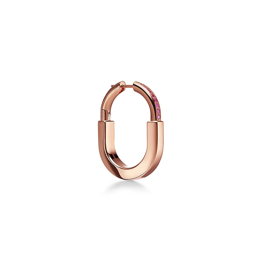 18K Tiffany Lock ROS¨¦ Edition Medium Earrings