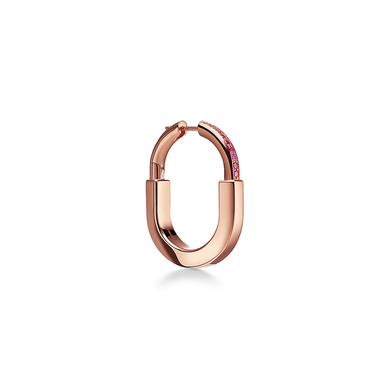 18K Tiffany Lock ROS¨¦ Edition Medium Earrings