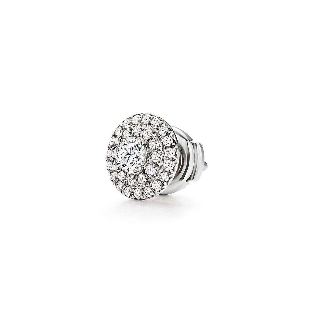 18K Tiffany Soleste Diamonds White Gold Earrings