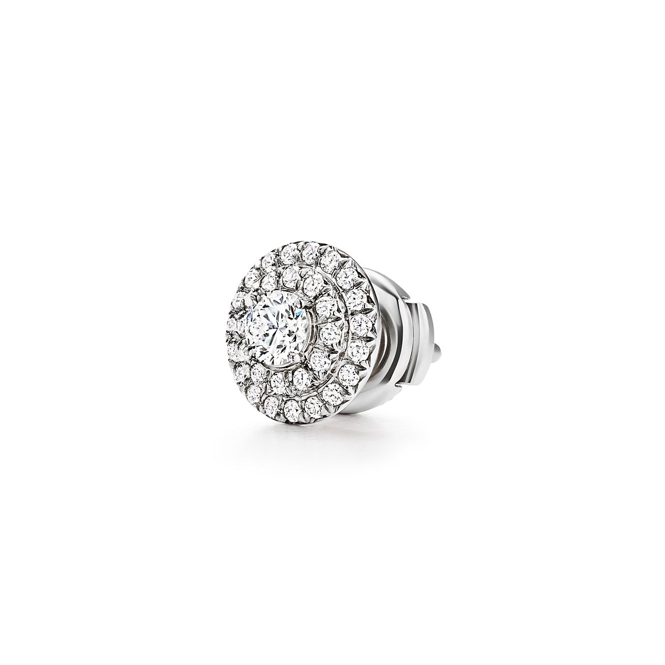18K Tiffany Soleste Diamonds White Gold Earrings