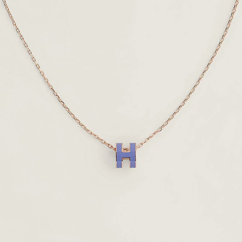 18K Mini Pop Hermes Purple Necklace