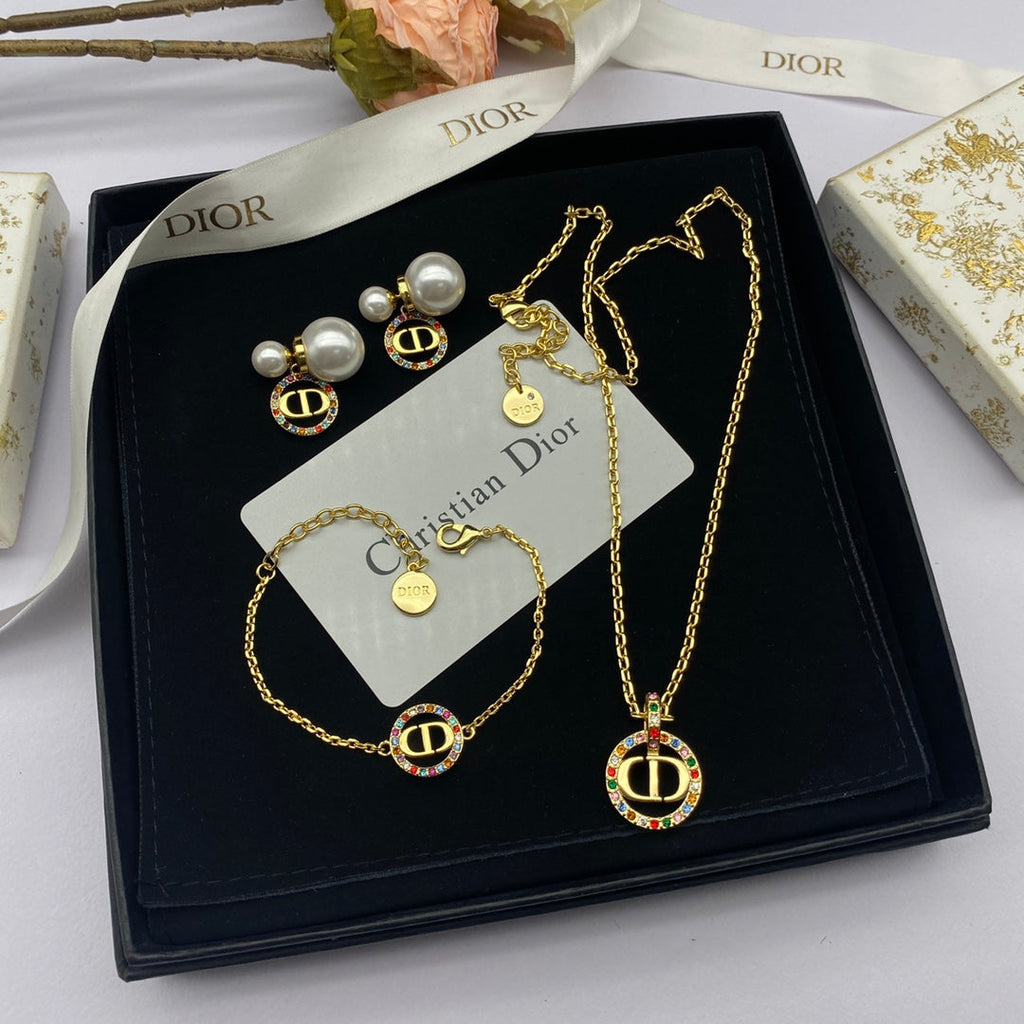 18K Dior Tribales Multicolor Crystals Earrings