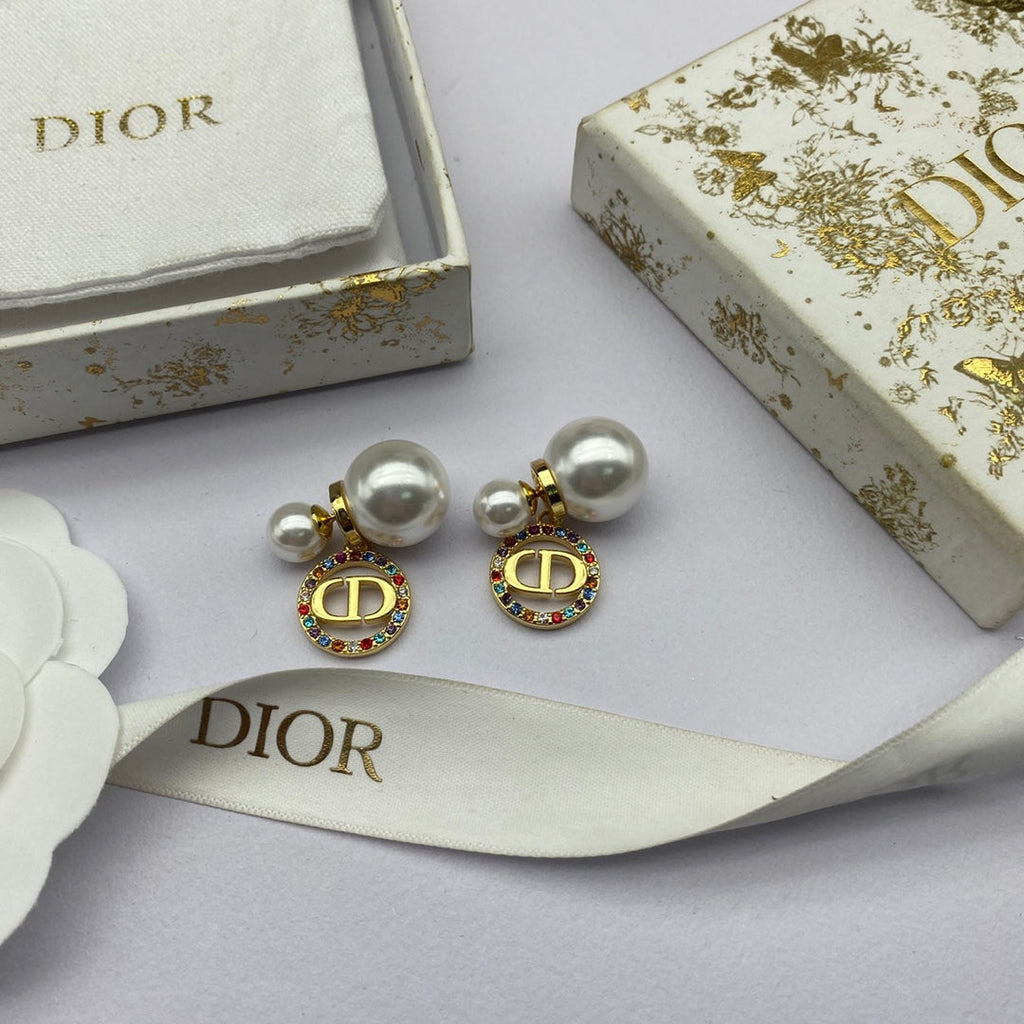 18K Dior Tribales Multicolor Crystals Earrings