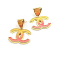 18K Classic Peach  Chanel Dangle Earrings