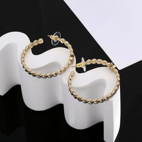 18K  Chanel Crystal Earrings