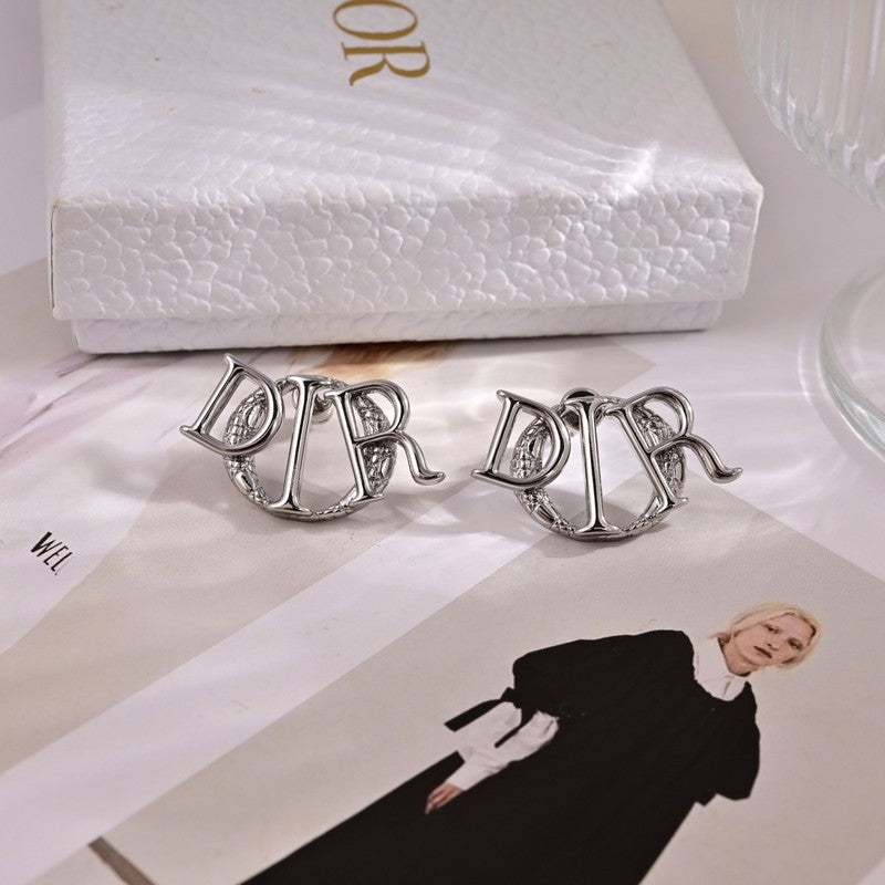 18K Dior White Gold Earrings