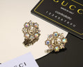 18K Double Gucci Blue Flowers Earrings