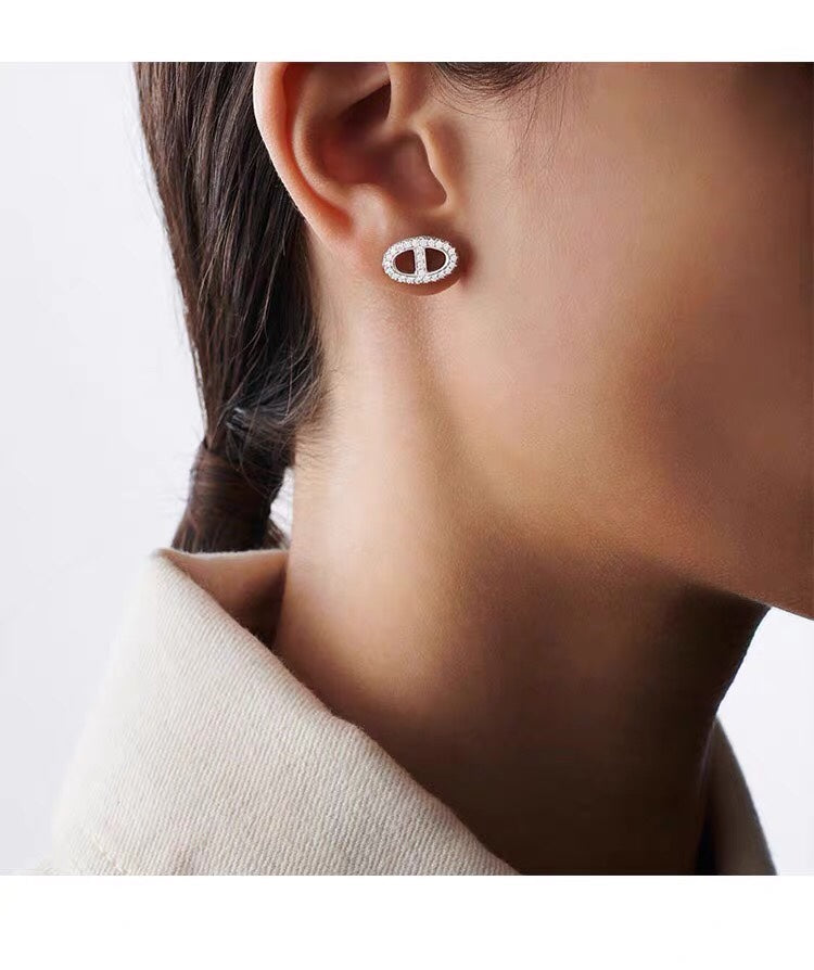18K Farandole Diamond Hermes Earrings
