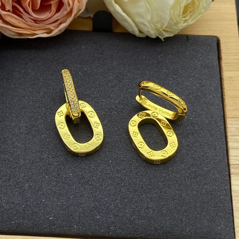 18K Louis Vuitton Circle Earrings
