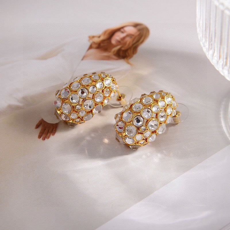 18K Valentino Crystal Earrings