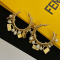 18K Fendi Pearls Earrings