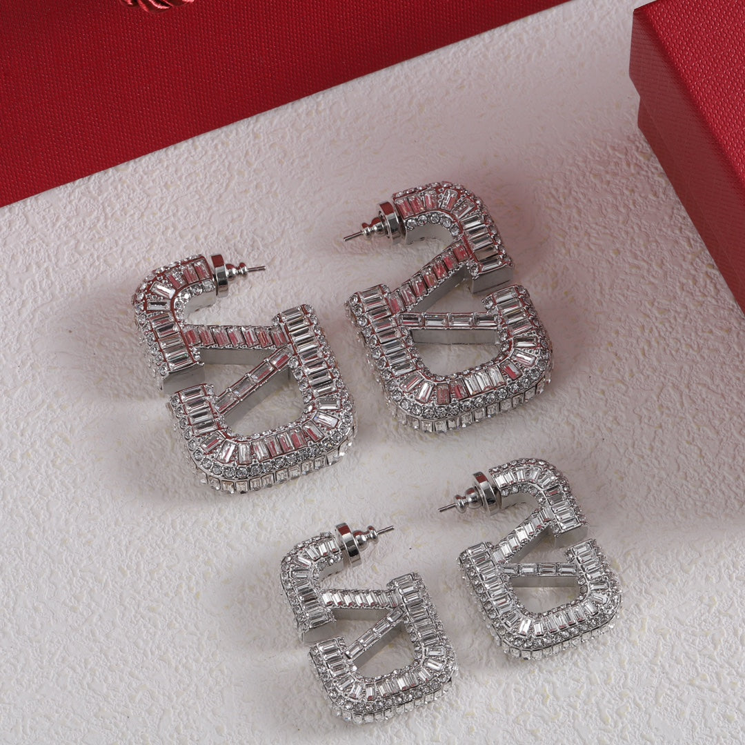 18K Valentino Crystals Earrings