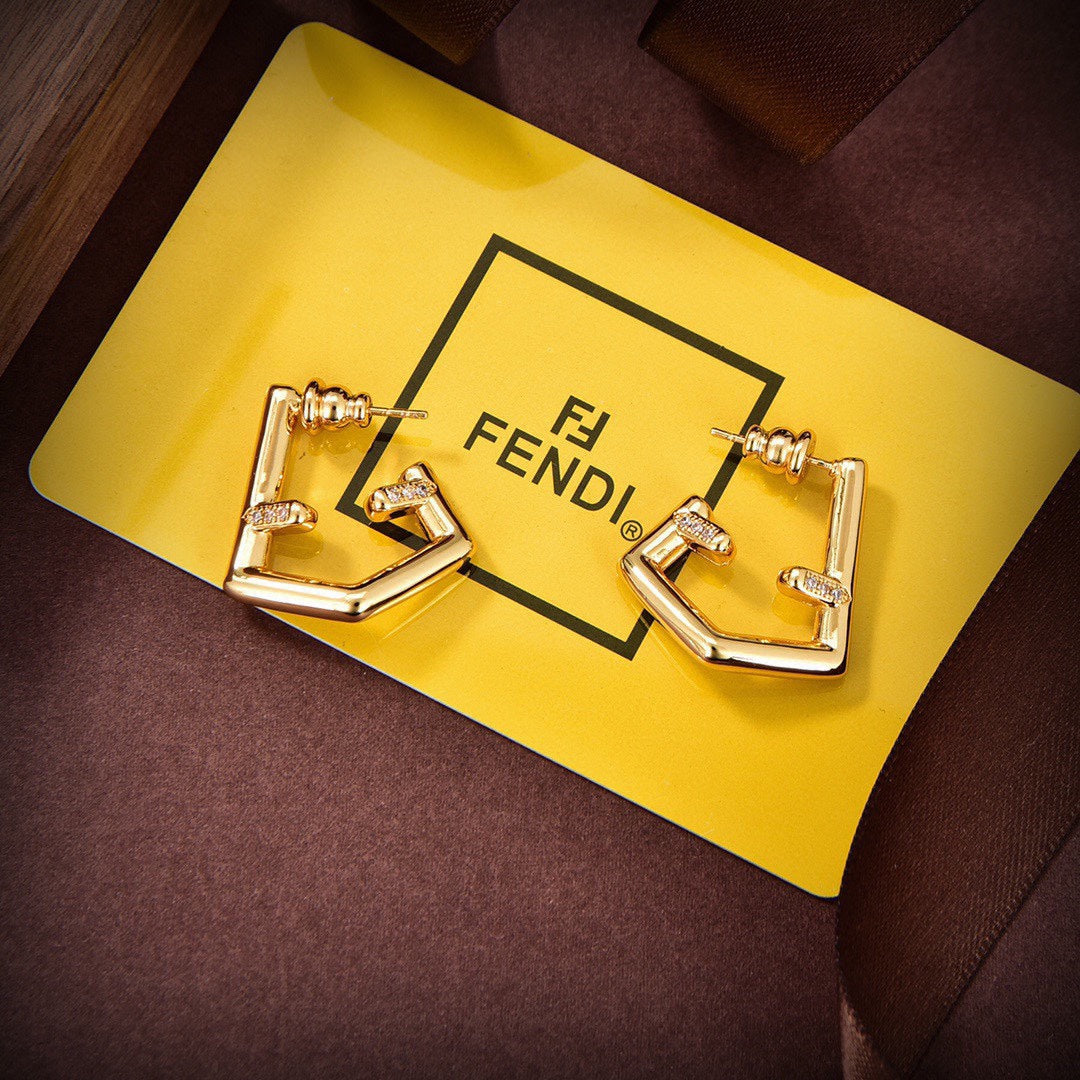 18K Fendi First Earrings