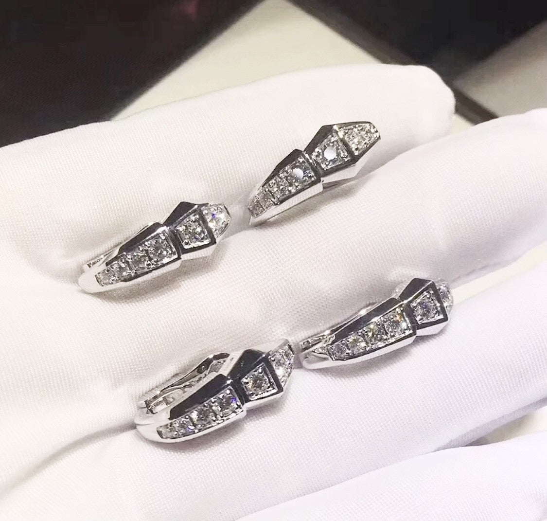 18K BVLGARI Serpenti Diamond Earrings