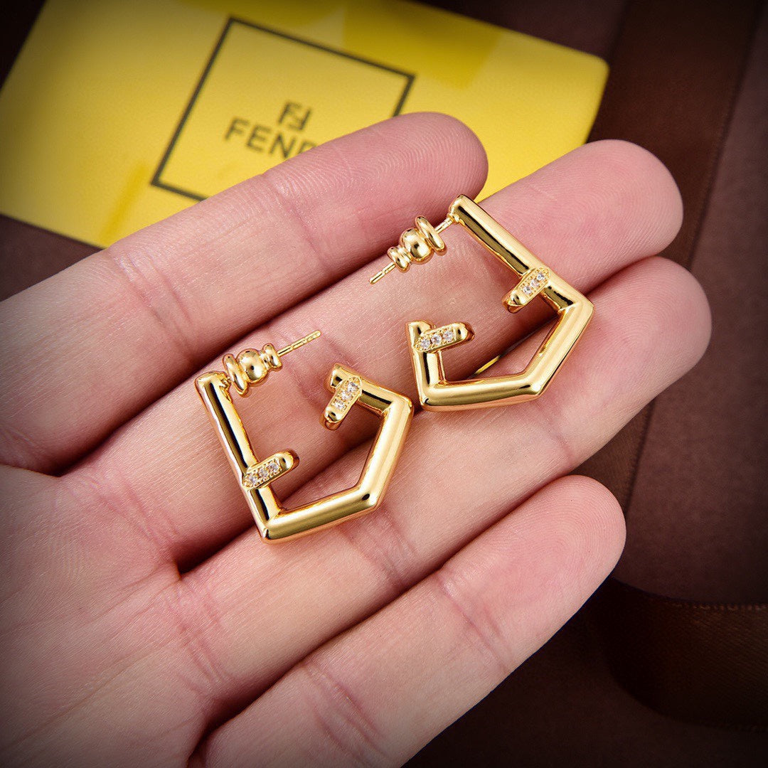 18K Fendi First Earrings