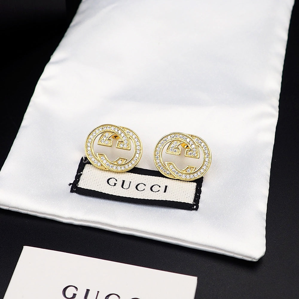 18K Double Gucci Diamonds Earrings