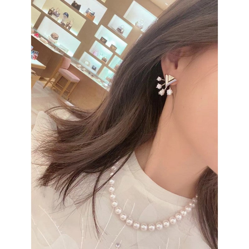 18K Louis Vuitton Diamomd Earrings