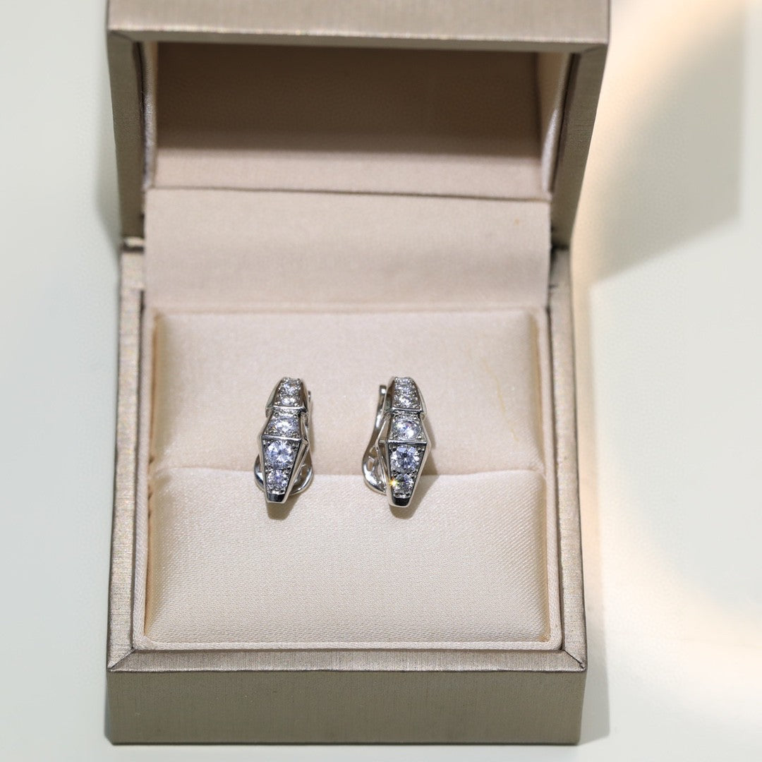 18K BVLGARI Serpenti Diamond Earrings