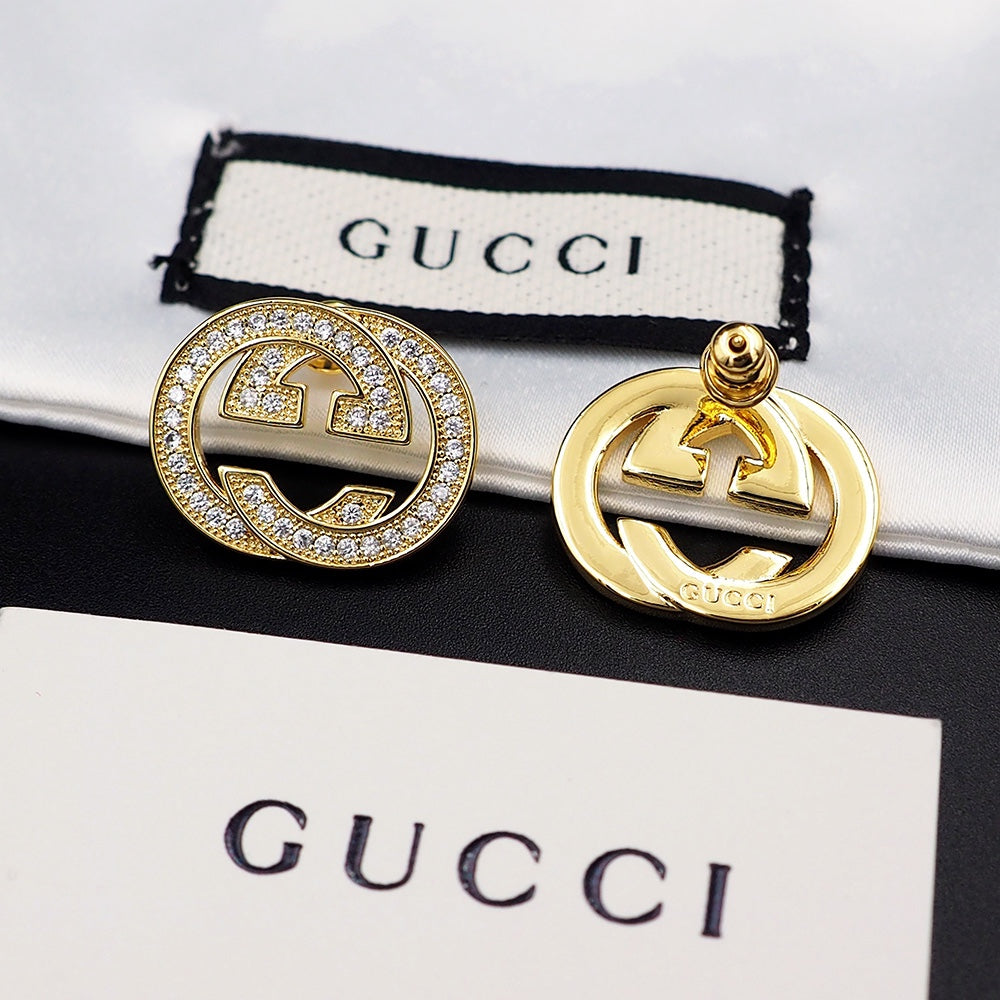 18K Double Gucci Diamonds Earrings